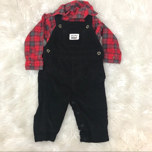 baby boy black overalls